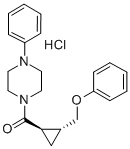 Piperazine, 1-((2-(phenoxymethyl)cyclopropyl)carbonyl)-4-phenyl-, mono hydrochloride, trans- CAS#: 102617-34-5
