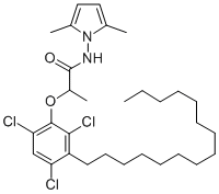 Propanamide, N-(2,5-dimethyl-1H-pyrrol-1-yl)-2-(2,4,6-trichloro-3-pent adecylphenoxy)- CAS#: 111253-92-0