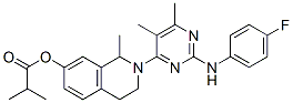 Propanoic  acid,  2-methyl-,  2-[2-[(4-fluorophenyl)amino]-5,6-dimethyl-4-pyrimidinyl]-1,2,3,4-tetrahydro-1-methyl-7-isoquinolinyl  ester CAS#: 214539-51-2
