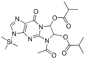 Propanoic  acid,  2-methyl-,  5-acetyl-5,6,7,9-tetrahydro-9-oxo-3-(trimethylsilyl)-3H-imidazo[1,2-a]purine-6,7-diyl  ester  (9CI) CAS#: 105528-84-5