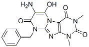 Pyrimido[2,1-f]purine-2,4,8(1H,3H,9H)-trione,  7-amino-6-hydroxy-1,3-dimethyl-9-(phenylmethyl)- CAS#: 102212-59-9