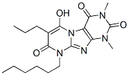 Pyrimido[2,1-f]purine-2,4,8(1H,3H,9H)-trione,  9-hexyl-6-hydroxy-1,3-dimethyl-7-propyl- CAS#: 102212-57-7