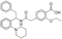 REPAGLINIDE RELATED COMPOUND C (25 MG) ((S)-2-ETHOXY-4-[2-[[2-PHENYL-1 -[2-(1 -PIPERIDINYL)PHE-NYL]ETHYL]AMINO]-2-OXOETHYL] BENZOIC ACID) CAS#: 107362-12-9
