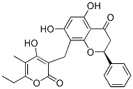 (S)-8-[(6-Ethyl-4-hydroxy-5-methyl-2-oxo-2H-pyran-3-yl)methyl]-2,3-dihydro-5,7-dihydroxy-2-phenyl-4H-1-benzopyran-4-one CAS#: 29881-58-1