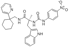 (S)-A-METHYL-A-[[[(4-NITROPHENYL)AMINO]CARBONYL]AMINO]-N-[[1-(2-PYRIDINYL)CYCLOHEXYL]METHYL]-1H-INDOLE-3-PROPANAMIDE CAS#: 204066-82-0