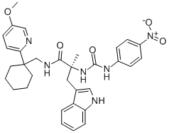 (S)-N-[[1-(5-METHOXY-2-PYRIDINYL)CYCLOHEXYL]METHYL]-A-METHYL-A-[[-(4-NITROPHENYL)AMINO]CARBONYL]AMINO-1H-INDOLE-3-PROPANAMIDE CAS#: 204067-01-6