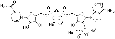 Structure of NADPH Tetrasodium salt CAS 2646-71-1