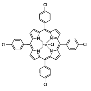 Structure of meso-Tetrakis(4-chlorophenyl)porphyrin-Fe(III)chloride CAS 36965-70-5