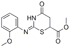 Tetrahydro-2-[(o-methoxyphenyl)imino]-4-oxo-2H-1,3-thiazine-6-carboxylic acid methyl ester CAS#: 16238-47-4
