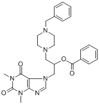 Theophylline, 7-(2-benzoyloxy-3-(4-benzyl-1-piperazinyl)propyl)- CAS#: 19977-09-4