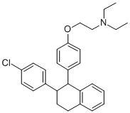 Triethylamine, 2-(p-(1,2,3,4-tetrahydro-2-(p-chlorophenyl)naphthyl)phe noxy)- CAS#: 13073-86-4