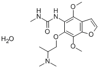 Urea, 1-(4,7-dimethoxy-6-(2-(dimethylamino)propoxy)-5-benzofuranyl)-3- methyl-, hydrate (8:1) CAS#: 102433-24-9
