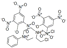 bis(2-chloroethyl)-[2-(ethyl-phenyl-ammonio)ethyl]azanium, 2,4,6-trini trophenolate CAS#: 101418-42-2