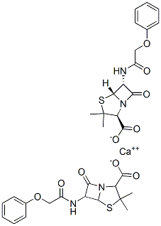 calcium [2S-cis(2alpha,5alpha,6beta)]-bis[3,3-dimethyl-7-oxo-6-[(phenoxyacetyl)amino]-4-thia-1-azabicyclo[3.2.0]heptane-2-carboxylate] CAS#: 147-48-8