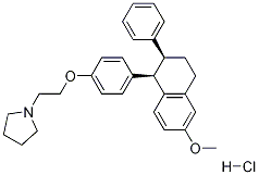 cis-1-[2-[4-(1,2,3,4-tetrahydro-6-Methoxy-2-phenyl-1-naphthalenyl)phenoxy]ethyl]-pyrrolidine HCl CAS#: 22845-53-0