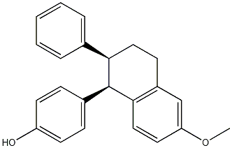cis-4-(1,2,3,4-Tetrahydro-6-methoxy-2-phenyl-1-naphthalenyl)phenol CAS#: 14089-22-6