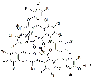 dialuminium tris[2-(2,4,5,7-tetrabromo-6-oxido-3-oxoxanthen-9-yl)-3,4,5,6-tetrachlorobenzoate] CAS#: 15876-58-1