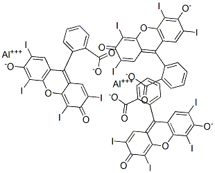 dialuminium tris[2-(2,4,5,7-tetraiodo-6-oxido-3-oxoxanthen-9-yl)benzoate] CAS#: 15790-05-3