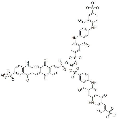 dialuminium tris(5,7,12,14-tetrahydro-7,14-dioxoquino[2,3-b]acridine-2,9-disulphonate) CAS#: 19795-24-5