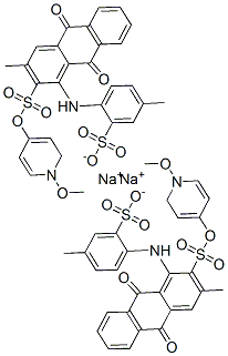 disodium 2-[(4-azanidyloxysulfonyl-3-methyl-9,10-dioxo-anthracen-1-yl) amino]-5-methyl-benzenesulfonate CAS#: 1324-06-7