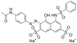 disodium 3-[[4-(acetylamino)phenyl]azo]-4-hydroxy-5-[(phenylsulphonyl)amino]naphthalene-2,7-disulphonate CAS#: 13390-46-0