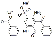 disodium 3-[(4-amino-9,10-dihydro-9,10-dioxo-3-sulpho-1-anthracenyl)amino]benzoate CAS#: 25492-71-1