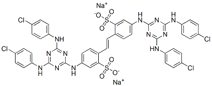 disodium 4,4'-bis[[4,6-bis(p-chloroanilino)-1,3,5-triazin-2-yl]amino]stilbene-2,2'-disulphonate CAS#: 23729-34-2