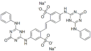 disodium 4,4'-bis[[6-anilino-1,4-dihydro-4-oxo-1,3,5-triazin-2-yl]amino]stilbene-2,2'-disulphonate CAS#: 1264-32-0