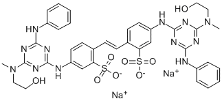 disodium 4,4'-bis[[6-anilino-4-[(2-hydroxyethyl)methylamino]-1,3,5-triazin-2-yl]amino]stilbene-2,2'-disulphonate CAS#: 13863-31-5