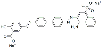 disodium 5-[[4'-[(1-amino-4-sulphonato-2-naphthyl)azo][1,1'-biphenyl]-4-yl]azo]salicylate CAS#: 2429-79-0