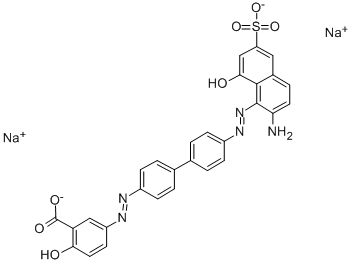 disodium 5-[[4'-[(2-amino-8-hydroxy-6-sulphonato-1-naphthyl)azo][1,1'-biphenyl]-4-yl]azo]salicylate CAS#: 2429-84-7