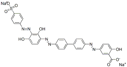 disodium 5-[[4'-[[2,4-dihydroxy-3-[(4-sulphonatophenyl)azo]phenyl]azo][1,1'-biphenyl]-4-yl]azo]salicylate CAS#: 2893-80-3