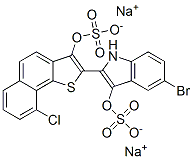 disodium 5-bromo-2-[9-chloro-3-(sulphonatooxy)naphtho[1,2-b]thien-2-yl]-1H-indol-3-yl sulphate CAS#: 10134-35-7