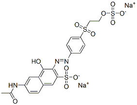 disodium 6-acetamido-4-hydroxy-3-[[4-[[2-(sulphonatooxy)ethyl]sulphonyl]phenyl]azo]naphthalene-2-sulphonate CAS#: 20262-58-2