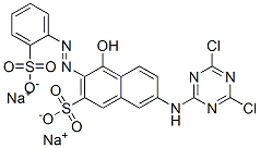 disodium 7-[(4,6-dichloro-1,3,5-triazin-2-yl)amino]-4-hydroxy-3-[(2-sulphonatophenyl)azo]naphthalene-2-sulphonate CAS#: 18886-16-3