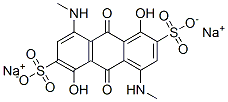 disodium 9,10-dihydro-1,5-dihydroxy-4,8-bis(methylamino)-9,10-dioxoanthracene-2,6-disulphonate CAS#: 16673-13-5