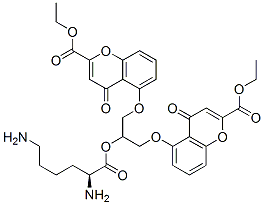 ethyl 5-[2-[(2S)-2,6-diaminohexanoyl]oxy-3-(2-ethoxycarbonyl-4-oxo-chromen-5-yl)oxy-propoxy]-4-oxo-chromene-2-carboxylate CAS#: 110816-79-0