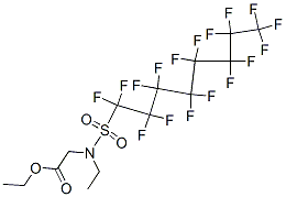 ethyl N-ethyl-N-[(heptadecafluorooctyl)sulphonyl]glycinate CAS#: 1869-77-8