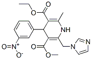 ethyl methyl 2-(imidazol-1-ylmethyl)-6-methyl-4-(3-nitrophenyl)-1,4-di hydropyridine-3,5-dicarboxylate CAS#: 103417-69-2
