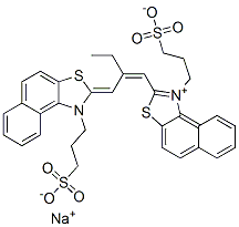 hydrogen -1-(3-sulphonatopropyl)-2-[2-[[1-(3-sulphonatopropyl)naphtho[1,2-d]thiazol-2(1H)-ylidene]methyl]-1-butenyl]naphtho[1,2-d]thiazolium, sodium salt CAS#: 16470-45-4