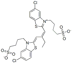 hydrogen 5-chloro-2-[2-[[5-chloro-3-(4-sulphonatobutyl)-3H-benzothiazol-2-ylidene]methyl]but-1-enyl]-3-(4-sulphonatobutyl)benzothiazolium CAS#: 20904-74-9