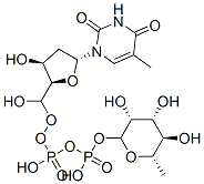 [hydroxy-[[(2R,3S,5R)-3-hydroxy-5-(5-methyl-2,4-dioxopyrimidin-1-yl)oxolan-2-yl]methoxy]phosphoryl] [(3R,4R,5R,6S)-3,4,5-trihydroxy-6-methyloxan-2-yl] hydrogen phosphate CAS#: 2147-59-3