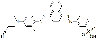 m-[[4-[[4-[(2-cyanoethyl)ethylamino]-o-tolyl]azo]-1-naphthyl]azo]benzenesulphonic acid CAS#: 27452-68-2