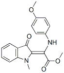 methyl (2E)-2-[(4-methoxyphenyl)amino]-2-(1-methyl-3-oxo-indol-2-ylide ne)acetate CAS#: 113917-64-9