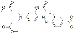 methyl N-[3-(acetylamino)-4-[(2-chloro-4-nitrophenyl)azo]phenyl]-N-(3-methoxy-3-oxopropyl)-beta-alaninate CAS#: 1260-35-1
