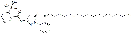 o-[[[4,5-dihydro-1-[2-(octadecylthio)phenyl]-5-oxo-1H-pyrazol-3-yl]amino]carbonyl]benzenesulphonic acid CAS#: 2566-86-1