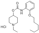o-(Hexyloxy)carbanilic acid 1-ethyl-4-piperidyl ester hydrochloride CAS#: 105383-98-0