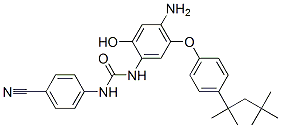 p-[3-[4-Amino-2-hydroxy-5-[p-(1,1,3,3-tetramethylbutyl)phenoxy]phenyl]ureido]benzonitrile CAS#: 105127-42-2