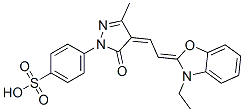p-[4-[(3-ethyl-3H-benzoxazol-2-ylidene)ethylidene]-4,5-dihydro-3-methyl-5-oxo-1H-pyrazol-1-yl]benzenesulphonic acid CAS#: 27583-41-1