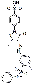 p-[4,5-dihydro-3-methyl-4-[[4-methyl-3-[(phenylamino)sulphonyl]phenyl]azo]-5-oxo-1H-pyrazol-1-yl]benzenesulphonic acid CAS#: 25739-67-7